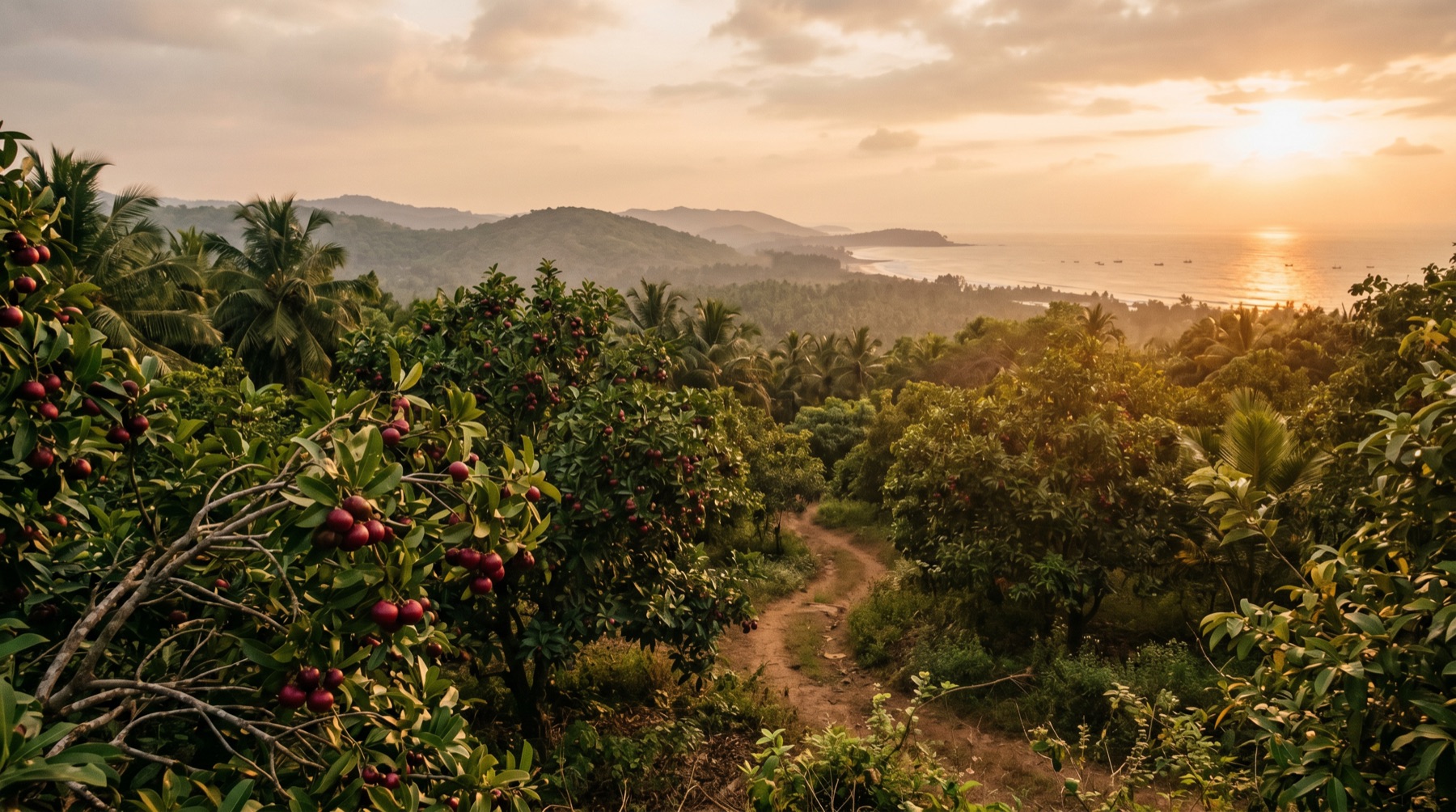 Konkan grove at sunrise